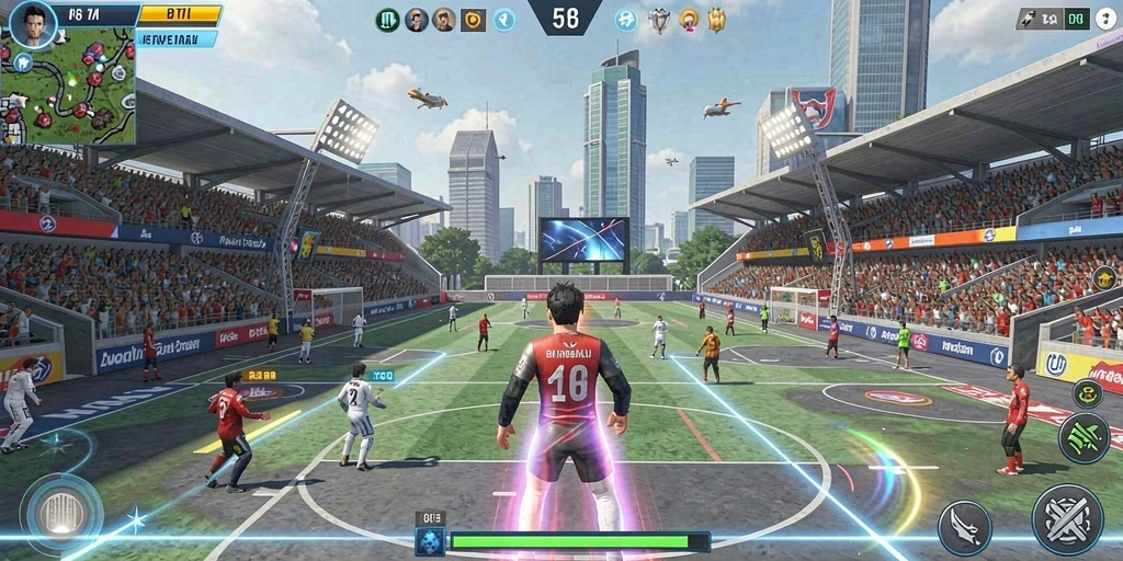 8180 - Menunjukkan grafis yang menawan saat menjelajahi level.